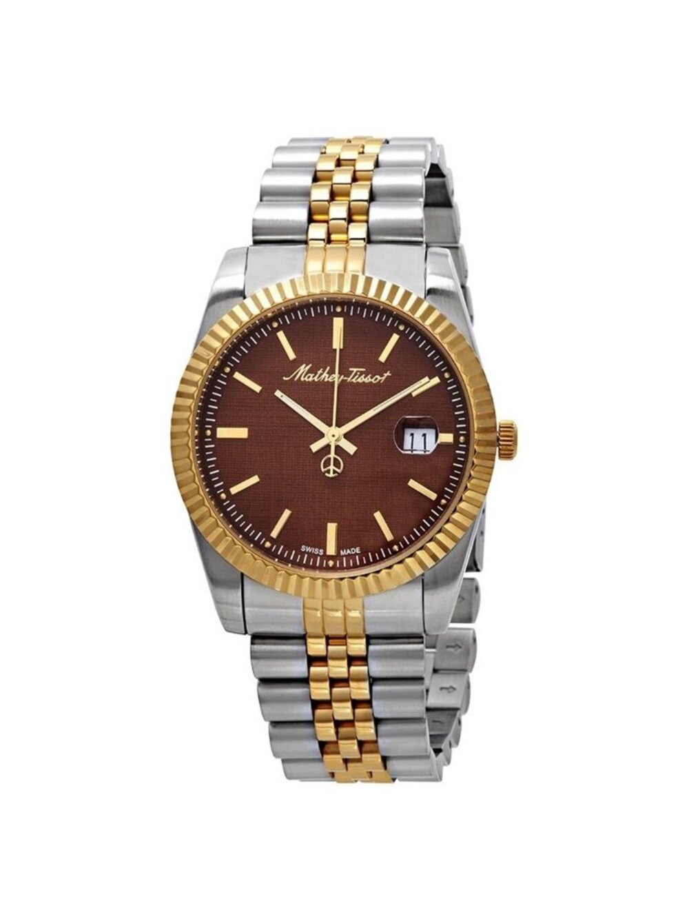 NWT Mathey-Tissot Rolly III Brown Dial Men's Watch